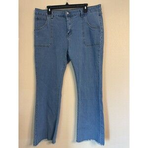 NOVA BLUE Women's Blue Denim Jeans Medium Wash Button Zipper Pockets